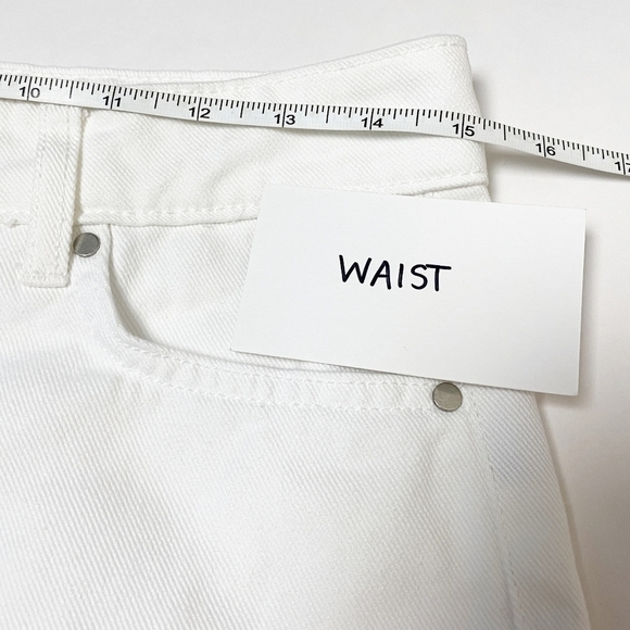 AFRM Luisa Mid Rise Skinny Ankle Jeans 25 0 white 100% cotton distressed - Picture 9 of 12